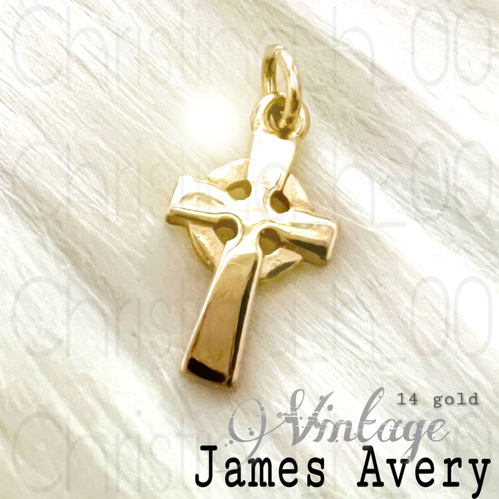 14k gold Vintage NEW James Avery small Celtic cross